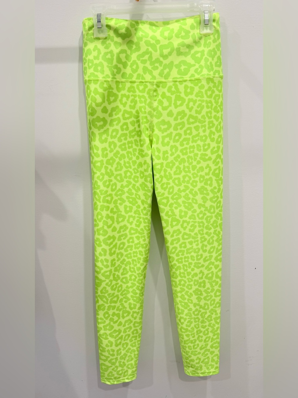 Women’s Neon Lime Leopard Print Beach Riot Leggings